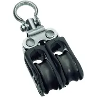 Barton Marine Double Swivel Pulley 275kg 5 Mm Argenté 20 x 66 mm
