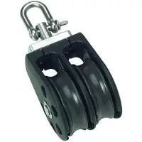 Barton Marine Double Swivel Pulley 350kg 8 Mm Argenté 30 x 90 mm