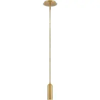 HINKLEY Suspension LED Dax, finition laiton vieilli, 8 W, blanc chaud, 320 lm, métal, dimensions : 102,2 x 12,7 x 12,7 cm, IP20,
