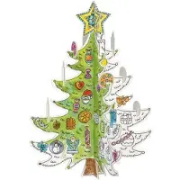 Monumi "Arbre De Noël" Grand Livre De Coloriage De Noël 3D Pour Pliage