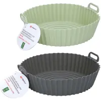Alpina Liner air fryer réutilisable 2as, Moule à gâteau, Vert, Gris