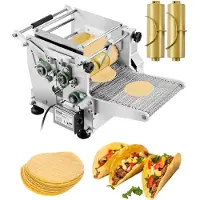 Vevor Machine automatique de fabrication de tortillas de maïs avec revêtement antiadhésif et deux moules (10 cm et 15 cm)