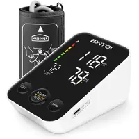 BINTOI BX300 - Tensiomètre pour le bras - Cardiofréquencemètre - Sac de rangement et piles inclus - 2 utilisateurs
