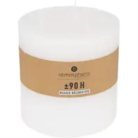 Atmosphera Bougie ronde rustique blanc D14