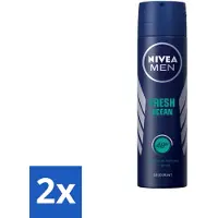 Nivea Men Déodorant Spray - Fresh Ocean - 48 heures d'efficacité - 150 ml - Pack avantage - 2 pièces