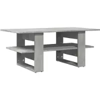 vidaXL Table basse gris béton 102x55x42 cm Bois composite
