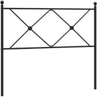 vidaXL Tête de lit de rechange en métal noir 100 cm