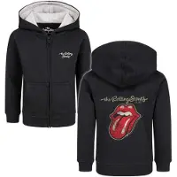 The Rolling Stones Vestes à capuches pour enfants de - Metal-Kids - Classic Tongue - 92 - 152 - pour Enfants - noir - Taille 12 Ans