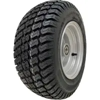 Parnells 16x7.50-8 Grass Lawnmower Wheel Journey 4ply P332 Tyre & Steel Rim 25mm Bearings