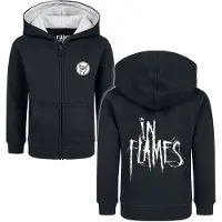 In Flames Vestes à capuches pour enfants de - Metal-Kids - Logo - 92 - 164 - pour Enfants - noir - Taille 14 Ans