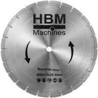 HBM lame de scie 400 mm pour scie à béton professionnelle , scie à ruban, découpeuse