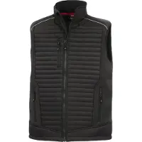Nitras Hommes, Gilet, MOTION TEX PLUS, gilet softshell matelassé, noir (code couleur : 1000), 340 g/qm, port agréable, Noir, (3XL, 4XL, 5XL, L, M, S, XL, XS, XXL)