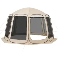 Vevor Tente Moustiquaire avec Auvent 366x338x230 cm Abri Moustiquaire Pop Up pour 10-12 Personnes Tente Pliante Portable pour Jardin Terrasse Cour Activités de Plein Air
