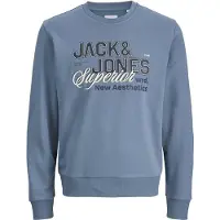 Jack & Jones Logo Sweatshirt Bleu S Homme