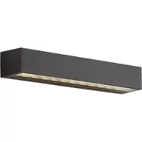 QAZQA Applique murale d'extérieur industrielle noire 38cm LED incluse IP65 - Hannah