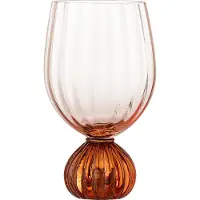 Bloomingville Taurin, verre à vin rouge, verre, rouge, transparent, 430 ml, 15,5 cm