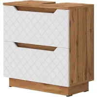 Vicco Meuble sous vasque simple Lotta Blanc 59.8x62.5cm avec 2 tiroirs, Model 58524