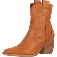 Salinyang Bottes de cowboy camel