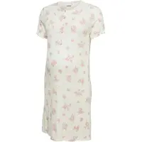 Mamalicious Chemise de nuit 'Laura Lia' rose / blanc