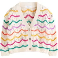 Next Cardigan curry / pétrole / homard / blanc cassé