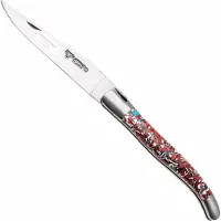 Laguiole En Aubrac Bank Cards, Brushed Stainless Steel, couteau de poche, 12 cm