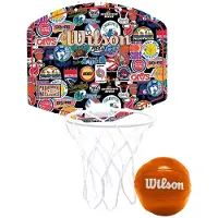 Wilson Mini Panier NBA Équipe Rétro - Toutes les Équipes, Multicolore