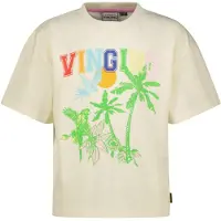 Vingino T-Shirt 'Henske' crème / bleu / jaune / vert gazon