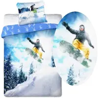 Faro Parure de lit pour adolescent 160 x 200 cm SNOWBOARDER