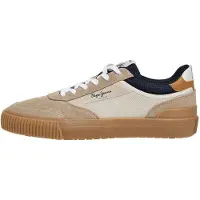 Pepe Jeans Baskets basses 'Nolan Street' beige / beige foncé / marron / noir