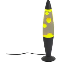 QAZQA Lampe à lave transparente avec cire jaune avec LED - Molten Lava