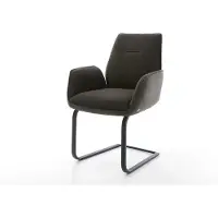 DELIFE Cantilever Zoa-Flex tissu mixte noir pied cantilever plat noir ressorts ensachés