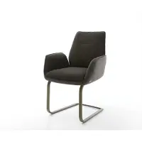 DELIFE Cantilever Zoa-Flex tissu mixte noir pied cantilever plat aspect titane ressorts ensachés