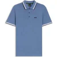 BOSS pour homme. 50469055 Polo en coton piqué bleu Paddy (XL), Casuel, Manche courte