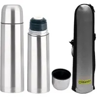 Maestro Thermos à vide avec couvercle MR-1633-75 (0 75 L), Carafe isotherme, Argent