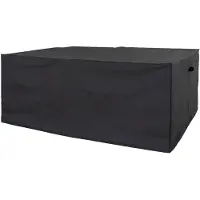Ebuy24 Liva housse de protection pour meubles de jardin luxe 1 table, 4 chaises imperméable noire.