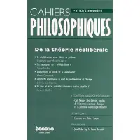 Vrin Cahiers philosophiques, n. 133 (2/2013) de la theorie neoliberale