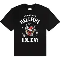 Netflix Hommes, T-shirt, Stranger Things - Wishing You A Hell Fire, Noir, (S)