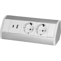 ORNO Multiprise d'Angle avec Ports USB (2x, Type 12, USB-A, USB-C, 0.60 m)