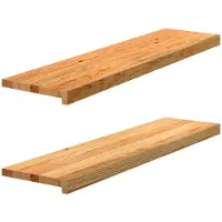 vidaXL Marches d'escalier 2 pcs marron clair 100x25x2 cm chêne massif