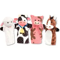 Melissa & Doug Hand Puppets Farm Friend Hand Puppet Multicolore Enfants