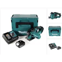Makita DCS 552 RG1J Scie circulaire portative sur batterie 18 V pour métaux 136 mm en Makpac + 1x batterie 6,0 Ah et chargeur + lame de scie et lunettes de protection