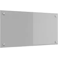 vidaXL Dos de cuisine gris clair 80 x 40 cm Verre trempé