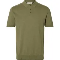 Selected Berg Short Sleeve Polo Vert M Homme