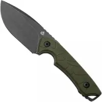 QSP Knife Tiny TOT QS169-B2 Blackwashed 10Cr15MoV OD Green G10, couteau fixe