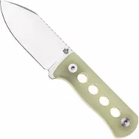 QSP Knife Canary QS141-K1 Stonewashed 14C28N Glow In The Dark, couteau de cou