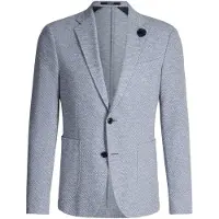 JOOP! Veste de costume 'Hoverest' bleu clair / blanc