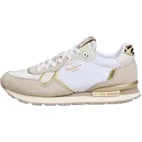 Pepe Jeans Baskets basses 'BRIT GLEN' beige / or / blanc cassé