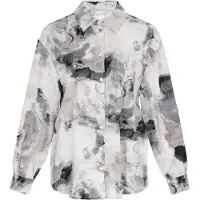 Usha Chemisier gris / greige / gris clair / noir