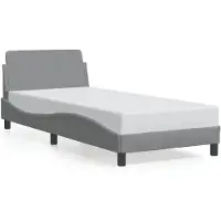 vidaXL Cadre de lit "Dover" gris clair 80x200 cm Tissu