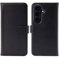 Selencia Étui portefeuille en cuir véritable Samsung Galaxy S26 Plus - Noir